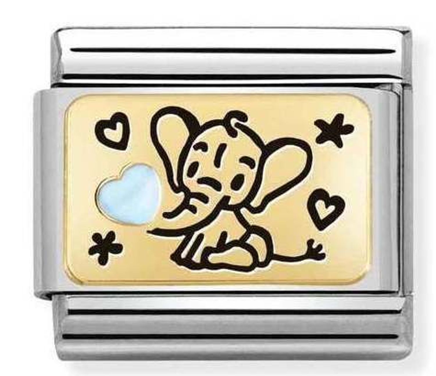 Nomination - Link 18K zawieszka złoto Niebieski słonik 030289 04.jpg